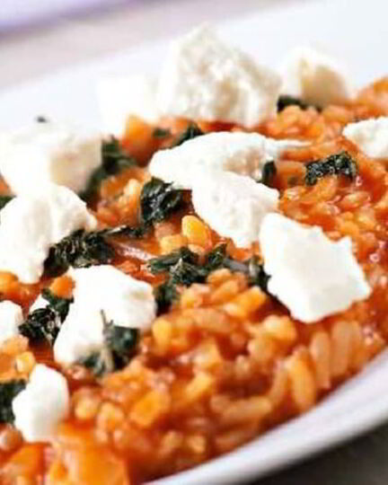 Рецепт ризотто с томатами и брынзой