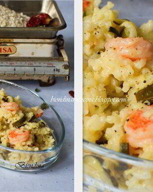 Ризотто с цукини и креветками