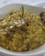 Ризотто с тыквой и белыми грибами