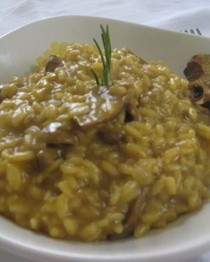 Рецепт ризотто с тыквой и белыми грибами