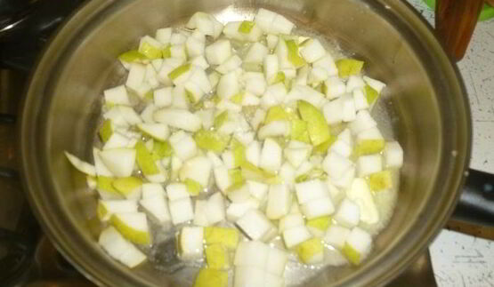 сладкое ризотто с томлеными фруктами