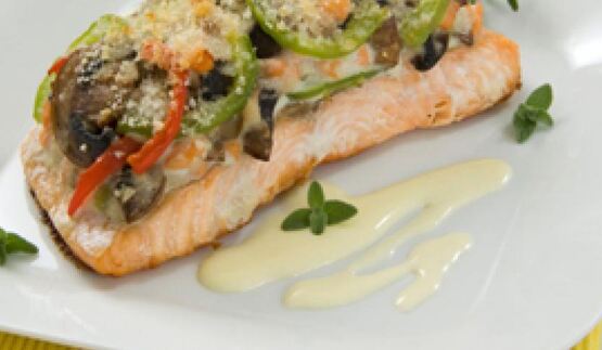 форель с грибной начинкой