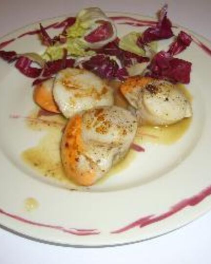 Рецепт гребешков с анисовым соусом