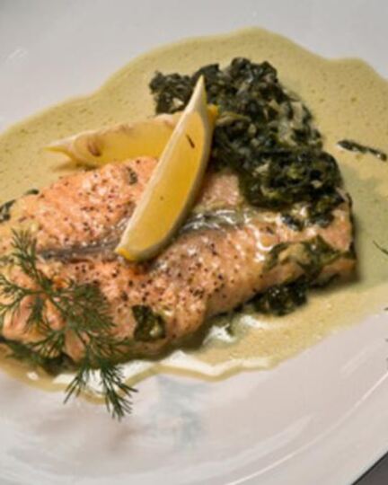 Рецепт лосося со шпинатома