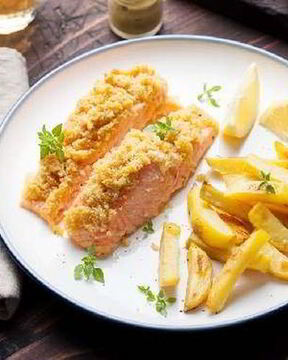 Лосось в картофельной корочке