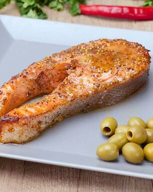 Лосось в медово-горчичном соусе