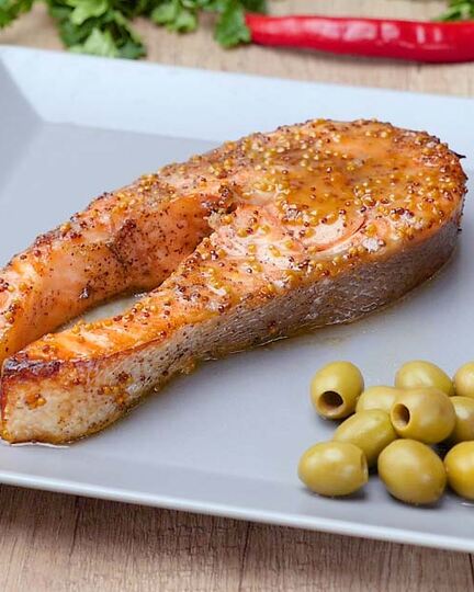 Рецепт лосося в медово-горчичном соусе
