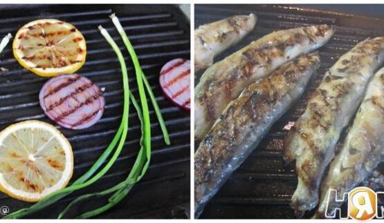 мойва-гриль с ароматом чеснока и лимона