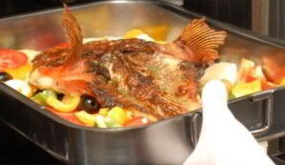 морской окунь в духовке