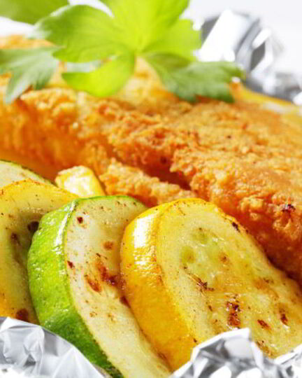 Рецепт рыбы с кабачками запеченная в духовке