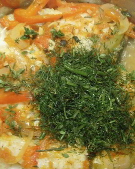 Рецепт рыбы в томатном соусе с овощами