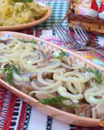 Сельдь в лимонном маринаде