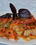 Треска, запеченная в духовке под соусом