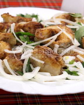 Жареный минтай