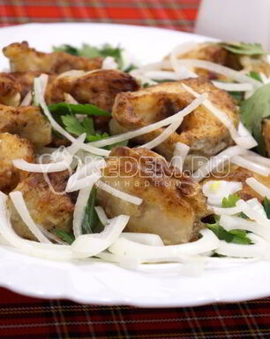 Жареный минтай