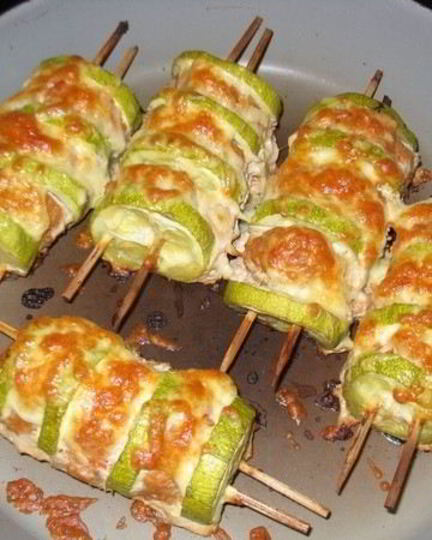 Рецепт шашлычков с цукини и фаршем