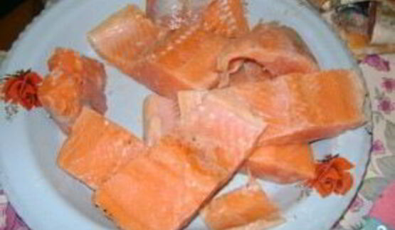 шашлык из форели на решетке