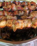 Шашлык из курицы с лимоном