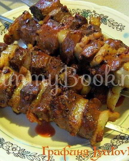 Рецепт шашлыка из печени