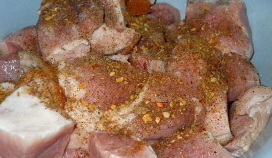 шашлык из свинины классический с лимоном