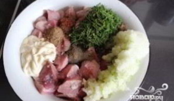 шашлык в майонезе