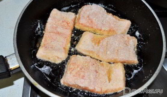 шницель из семги, лосося, форели