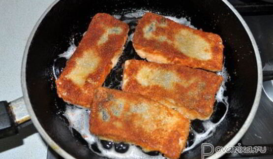 шницель из семги, лосося, форели