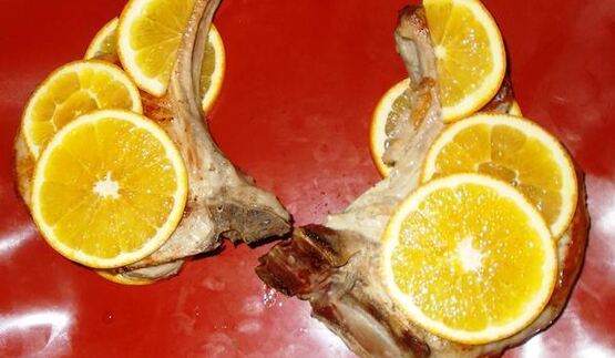 апельсиновый стейк на косточке