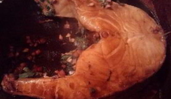 стейк из сибаса