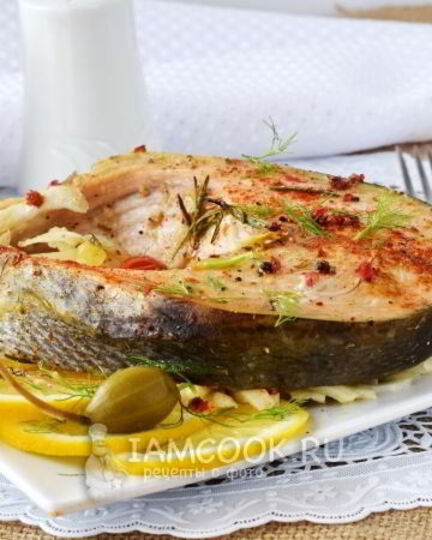 Рецепт стейка лосося в духовке