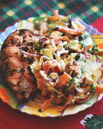 Стейк семги с лаймом и травами