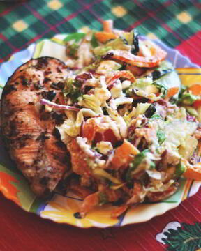 Стейк семги с лаймом и травами