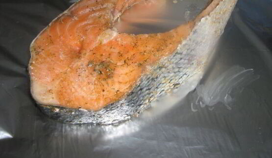 стейк семги в духовке в фольге