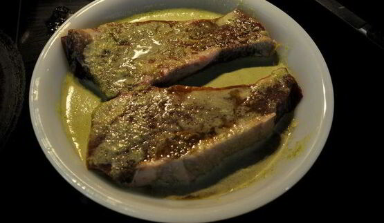 стейк в лаймовом маринаде