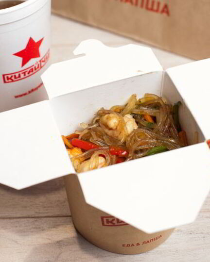 Рецепт стеклянной лапши с креветками