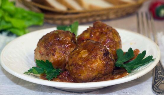 тефтели без риса с подливкой в духовке