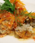 Тефтели с сыром и овощами