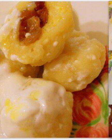 Рецепт ленивых вареников с имбирем, фаршированные изюмом