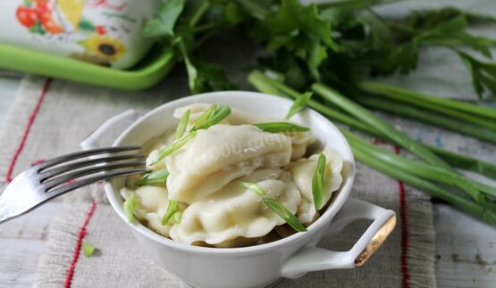 вареники с картошкой и грибами