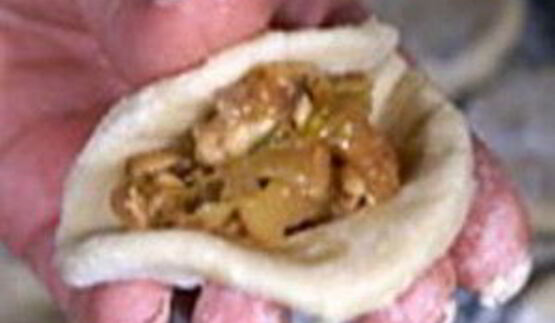 вареники с курицей и капустой