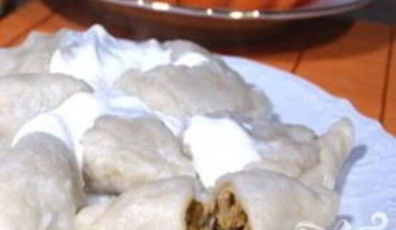 вареники с курицей и капустой