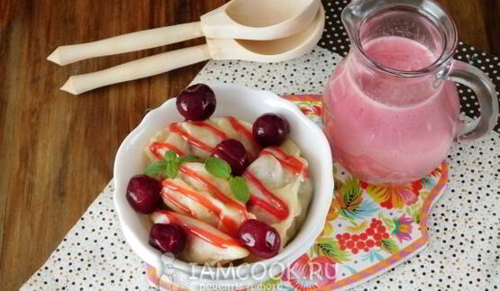 вареники с вишней на кефире