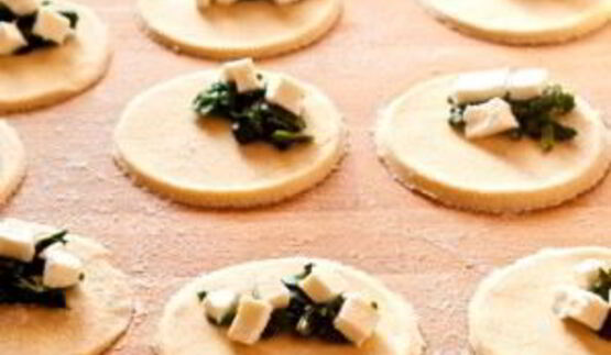 вареники со шпинатом