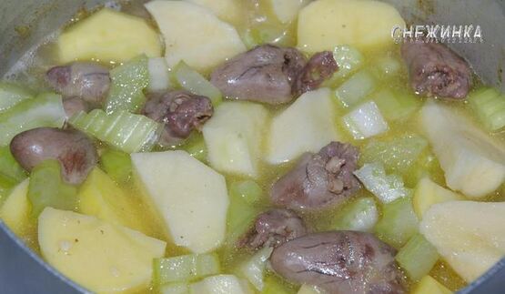 бланкет с куриными сердечками