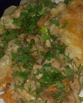 Жаркое из белых грибов