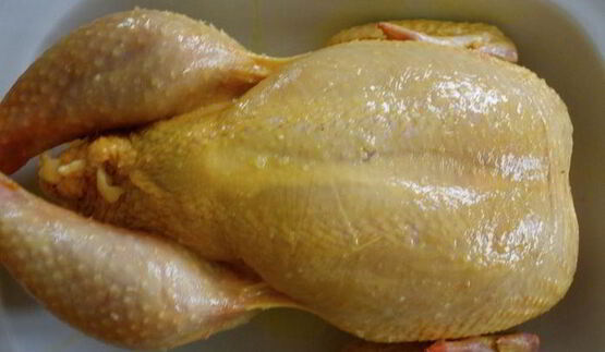 жаркое из фаршированной курицы