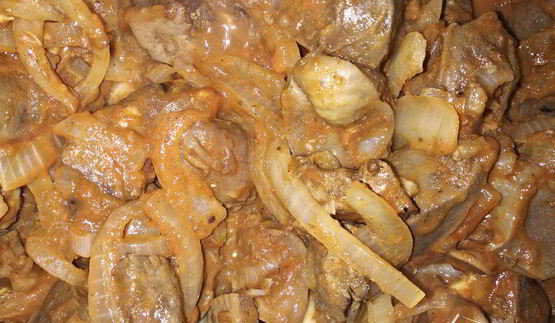 жаркое из куриных потрошков