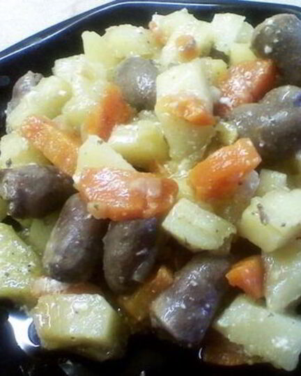 Рецепт жаркого из куриных сердечек
