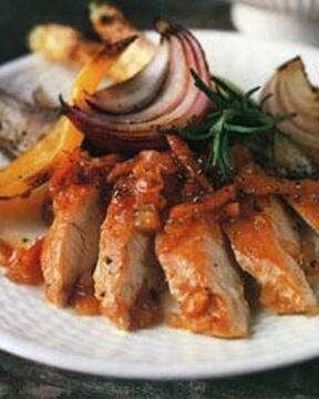 Жаркое из курицы с апельсином