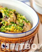Жаркое из курицы с лимоном и чесноком